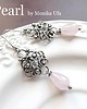 kolczyki wire wrapping Snowy- rose 1