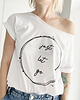 t-shirt damskie Just let go Biały Oversize 1