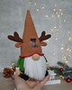 dekoracje świąteczne Skrzat w czapce renifera, Krasnal świąteczny, Skrzat do  dekoracji 5