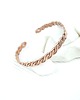 bransoletki wire wrapping Miedziana wyplatana bransoleta mankietowa 1
