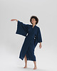 ubrania różne Lniane Kimono Granat 2
