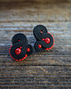 kolczyki soutache Czarno- czerwone kolczyki soutache 1