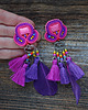 kolczyki soutache Kolorowe kolczyki boho z chwostami 3