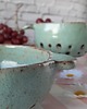 kuchnia - różne Ceramiczny ręcznie robiony miętowy durszlak na maliny, borówki 5