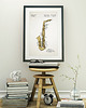 plakaty Saksofon - patent - plakat vintage 3