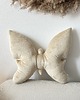 poduszki z grafiką Poduszka Dekoracyjna Motyl Beżowy Minky 1