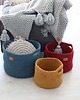 kosze do przechowywania Kosz bawełniany stojący z uchwytami handmade 2