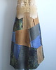 spódnice maxi Długa patchworkowa spódnica kolorowy denim r.38 3