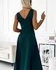 sukienki maxi damskie 246-5 CINDY długa elegancka suknia z dekoltem - ZIELONA 4