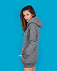 bluza z kapturem damska Bluza Hoodie śnieżynka Szara 2