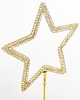dekoracje świąteczne Dekoracja -  2 szt. stojąca GWIAZDA 22x10x7,5 cm na złotej podstawce 4