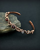 bransoletki wire wrapping Miedziana bransoleta mankietowa z rubinem 1
