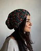 czapki damskie Kolorowa duża czapka beanie z wełną i alpaką 1