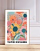 grafiki i ilustracje PLAKAT dekoracyjny , kwiaty Yayoi Kusama, abstrakcja kolorowa 1