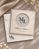 kartki scrapbooking Personalizowana kartka ślubna z monogramem i kieszonką na pieniądze AMORE 1