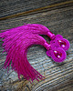 kolczyki soutache Fuksja- kolczyki sutasz z chwostami 5