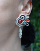 kolczyki soutache Navajo- etniczne kolczyki soutache 6