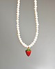 korale Naszyjnik truskawki i perły 3