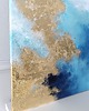 obrazy ZŁOTE WYBRZEŻA  Abstrakcyjny obraz ze złotem, ręcznie malowany, 70x50 cm 4