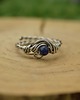 pierścionki - różne Pierścionek regulowany sodalit wire wrapping 3