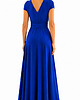 sukienki maxi damskie Chabrowa Maxi sukienka z drapowanym paskiem 34-52 3