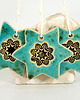 ozdoby choinkowe Turkusowe gwiazdki choinkowe - ozdoby ceramiczne 3