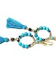 kolczyki z kamieniami Kolczyki Wianki boho  /blue lagoon/ 3