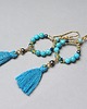 kolczyki z kamieniami Kolczyki Wianki boho  /blue lagoon/ 4