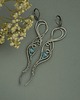 kolczyki wire wrapping Kolczyki niebieskie topaz i apatyt wire wrapping 3