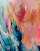 obrazy Kolorowy obraz abstrakcyjny  "EUPHORIA" 90X100 cm - ręcznie malowany 4