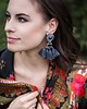 kolczyki soutache Boho Love- kolczyki soutache z chwostami- szare 3
