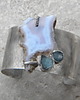bransoletki wire wrapping Chalcedon / akwamaryn    - BRANSOLETA MANKIET - CUFF 4