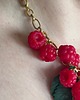 złote naszyjniki Naszyjnik z malinami, ręcznie robione maliny z glinki polimerowej 2
