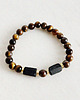 biżuteria męska Bransoletka męska Tygrysie Oko i Turmalin 2