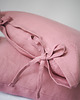 poduszki gładkie Lniana Poszewka Troczki DUSTY PINK 1