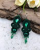 kolczyki soutache Anya kolczyki sutasz romantyczne małe lekkie zielone 2