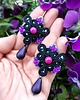 kolczyki soutache Fioletowa Triada kolczyki sutasz czarne 4