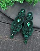 kolczyki soutache Kolczyki sutasz zielone Keira wieczorowe eleganckie z kryształkami 2