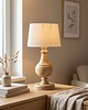 lampy stołowe Lampa stołowa drewniana z abażurem 1
