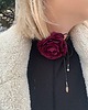 chokery Choker Róża BORDO 9