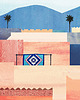 plakaty Plakat Maroko Marrakesz - panorama miasta z Meczetem Księgarzy 3