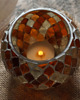 świeczniki i świece Lampion no. 2-szklany na tealight, jesienny, mozaika 1