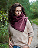 szale damskie Ciepły szal komin- burgundowy bordowy pepitka 2