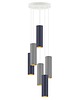 lampy wiszące 6-płomienna lampa wisząca do salonu regulowana MONACO GOLD mix kolorów 4