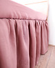 akcesoria do łóżeczek LNIANA falbanka do ŁÓŻECZKA  DUSTY PINK 2