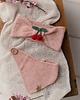 szaliki dziecięce Chustka dla dziecka oversize ręcznie robiona różowa 3