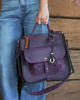 torby na ramię Oryginalna skórzana torebka w śliwkowym kolorze od LadyBuq Art 5