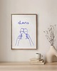 plakaty PLAKAT wino, niebieska grafika, cheers poster do kuchni 4