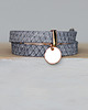 bransoletki skórzane lea snake grey gold ring 1