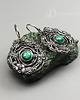kolczyki wire wrapping Srebrne wianki - malachit 5
